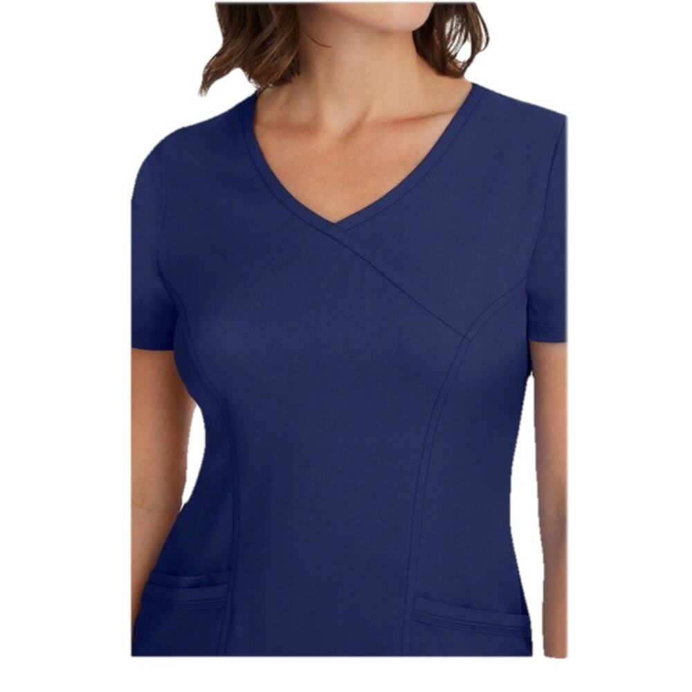 HH Works By Healing Hands Scrub Top Navy Blue Size M